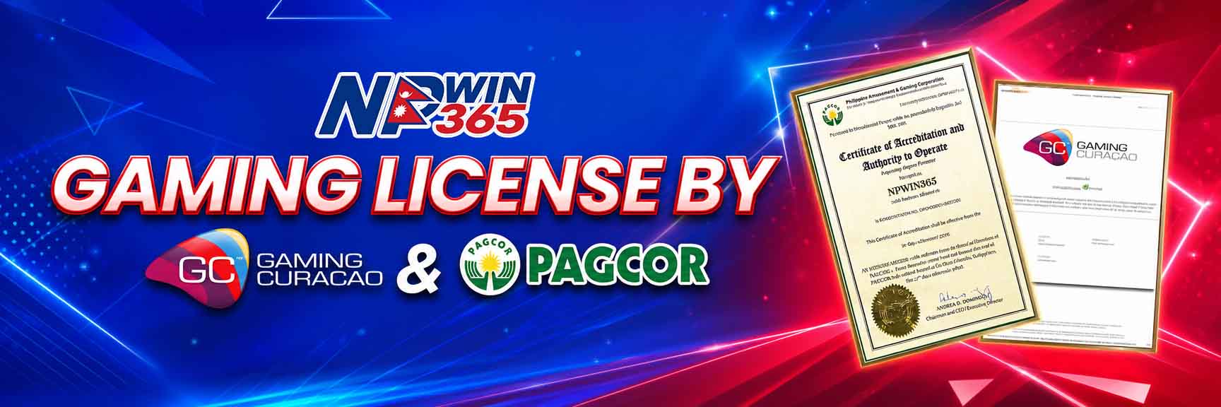 NPwin365 Gaming License — Issued by Gaming Curaçao and PAGCOR, Verified for Nepal Players